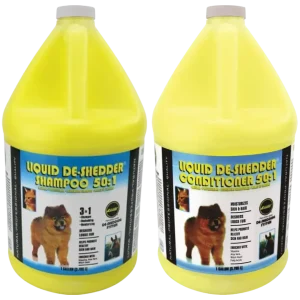 Liquid De-Shedder Shampoo and Conditioner Set Gallon by Wild Animal
