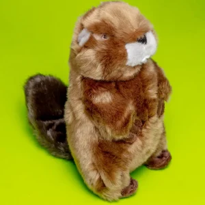 Troy the Beaver Plush Squeaky Dog Toy