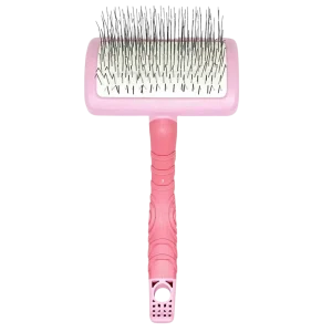 Pretty Girl Medium Plastic Handle Slicker Brush Pink by Zolitta