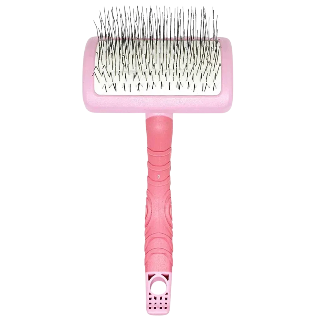 Pretty Girl Medium Plastic Handle Slicker Brush Pink by Zolitta