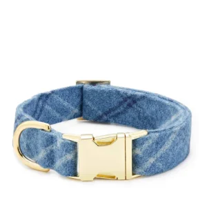 Harbor Plaid Flannel Dog Collar (Made in the USA)<>(FINAL SALE)