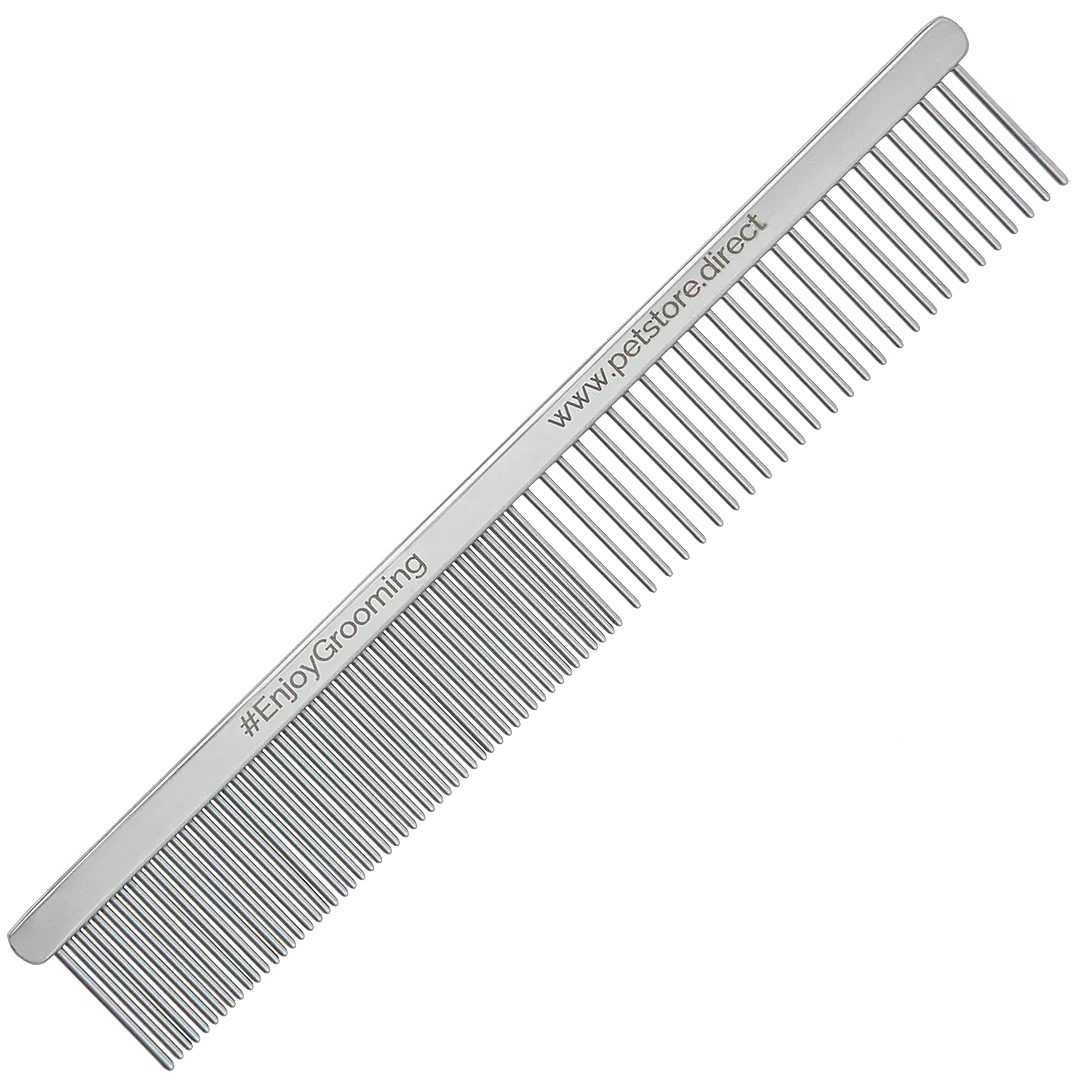 Limited Edition 5" Silver 50/50 Comb by PetStore.Direct