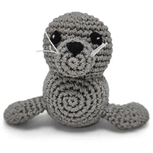 Sweet Seal Squeaky Knit Dog Toy
