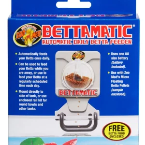 Zoo Med Bettamatic Automatic Daily Betta Fish Food Feeder White