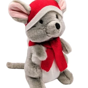 Clement Mouse Holiday Plush Squeaky Dog Toy (FINAL SALE)