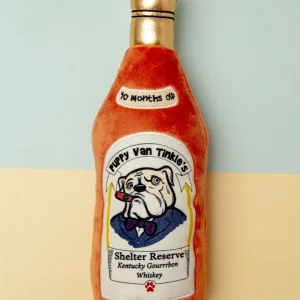 Puppy Van Tinkle's Whiskey Squeaky Plush Dog Toy