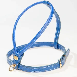 Italian Leather Harness in Blue <>