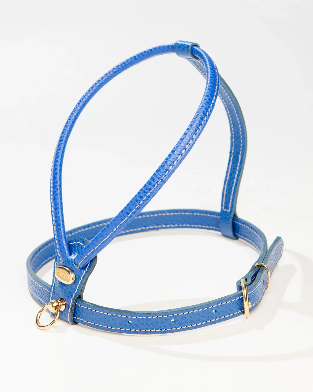 Italian Leather Harness in Blue <>
