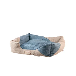 Armarkat Cornflower Blue & Beige Cuddler Cat Bed