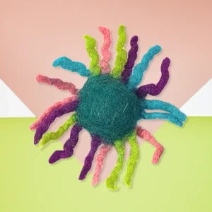 Wool Sunburst Spiky Cat Toy