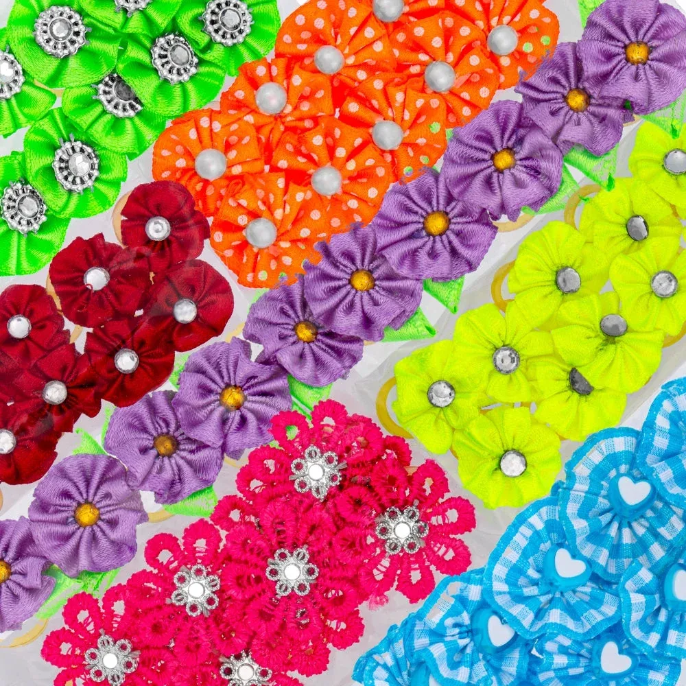 10 Tiny Little Bows - Assorted Colors by Cecilia bows