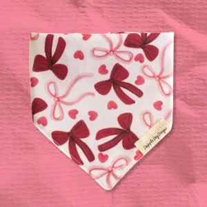 Pink Bows Dog Bandana (Made in the USA) (FINAL SALE)