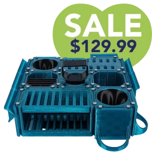Custom Cube Tool Caddy Jolly Blue by Vanity Fur