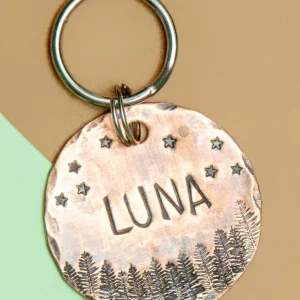 Starry Forest Custom Dog ID Tag (Custom/Drop-Ship) (Made in the USA)
