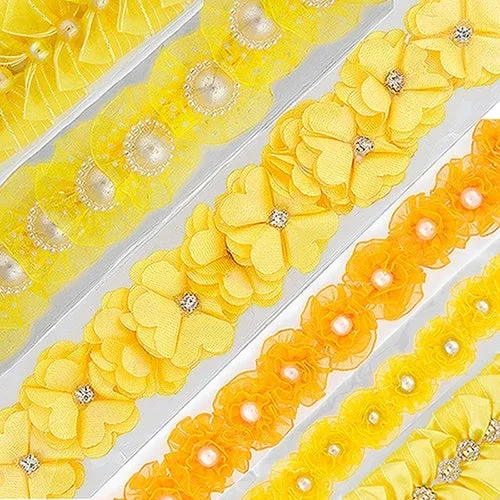 100 Yellow Bows - Surprise Design and Size by Cecilia bows