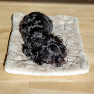 Minky Faux Fur Fleece Pet Napping Mat in Latte (Made in the USA)