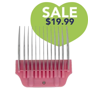 1 1/4″ Pink Wide Snap on Comb by PetStore.Direct