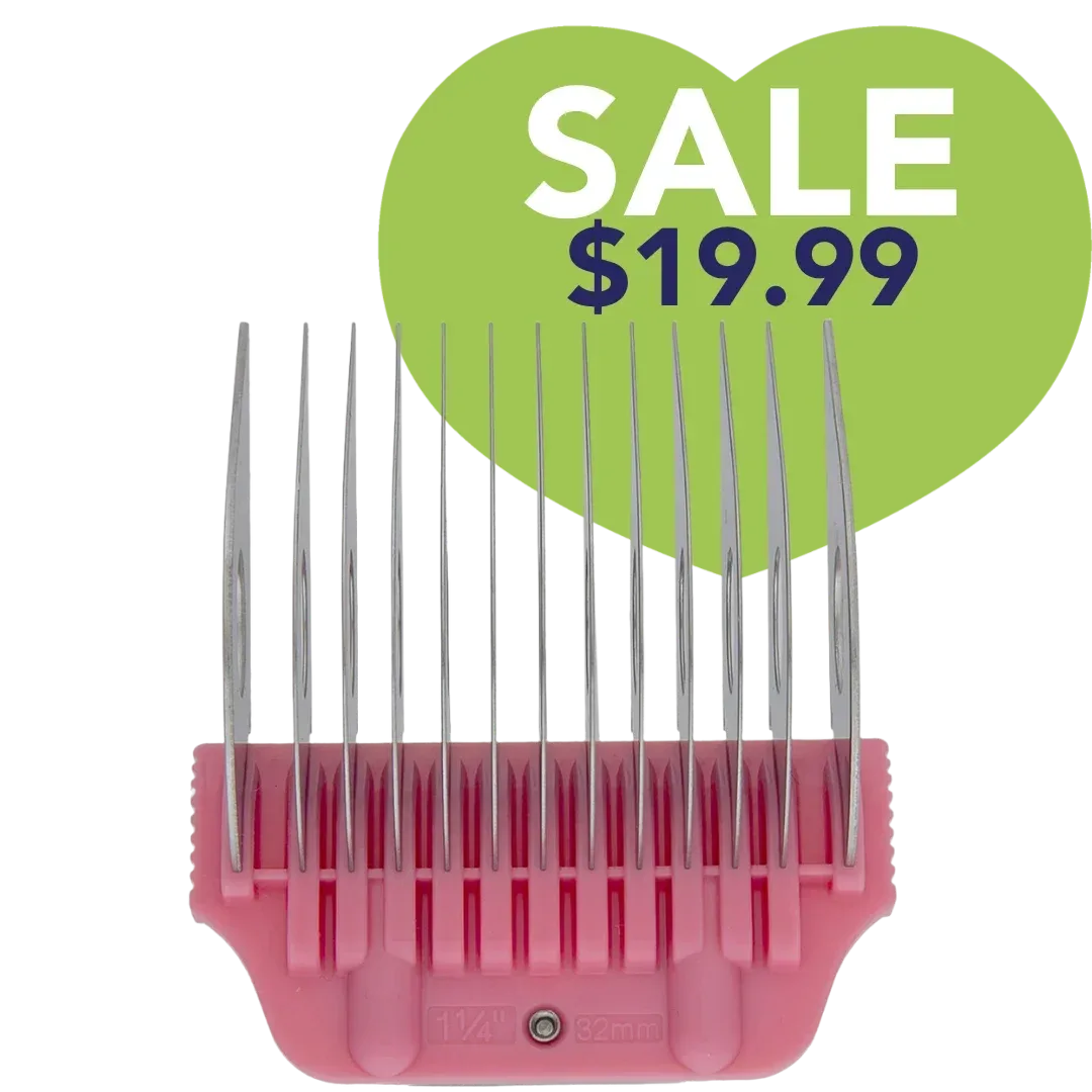 1 1/4″ Pink Wide Snap on Comb by PetStore.Direct