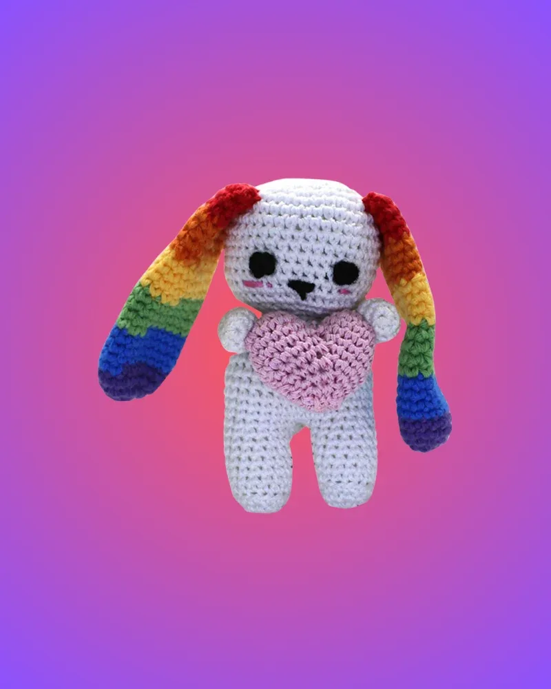 Love Bunny Organic Knit Dog Toy - Image 2