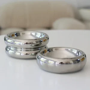 Halo Ceramic Pet Bowl in Chrome