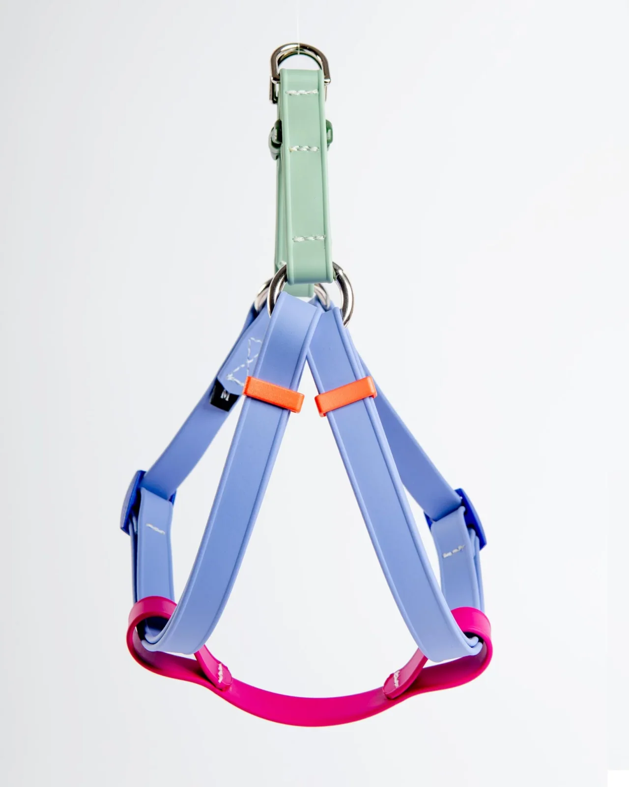 A Walk in the Park Waterproof Dog Harness in Magenta, Periwinkle, & Sage Green (Made in the USA) - Image 2
