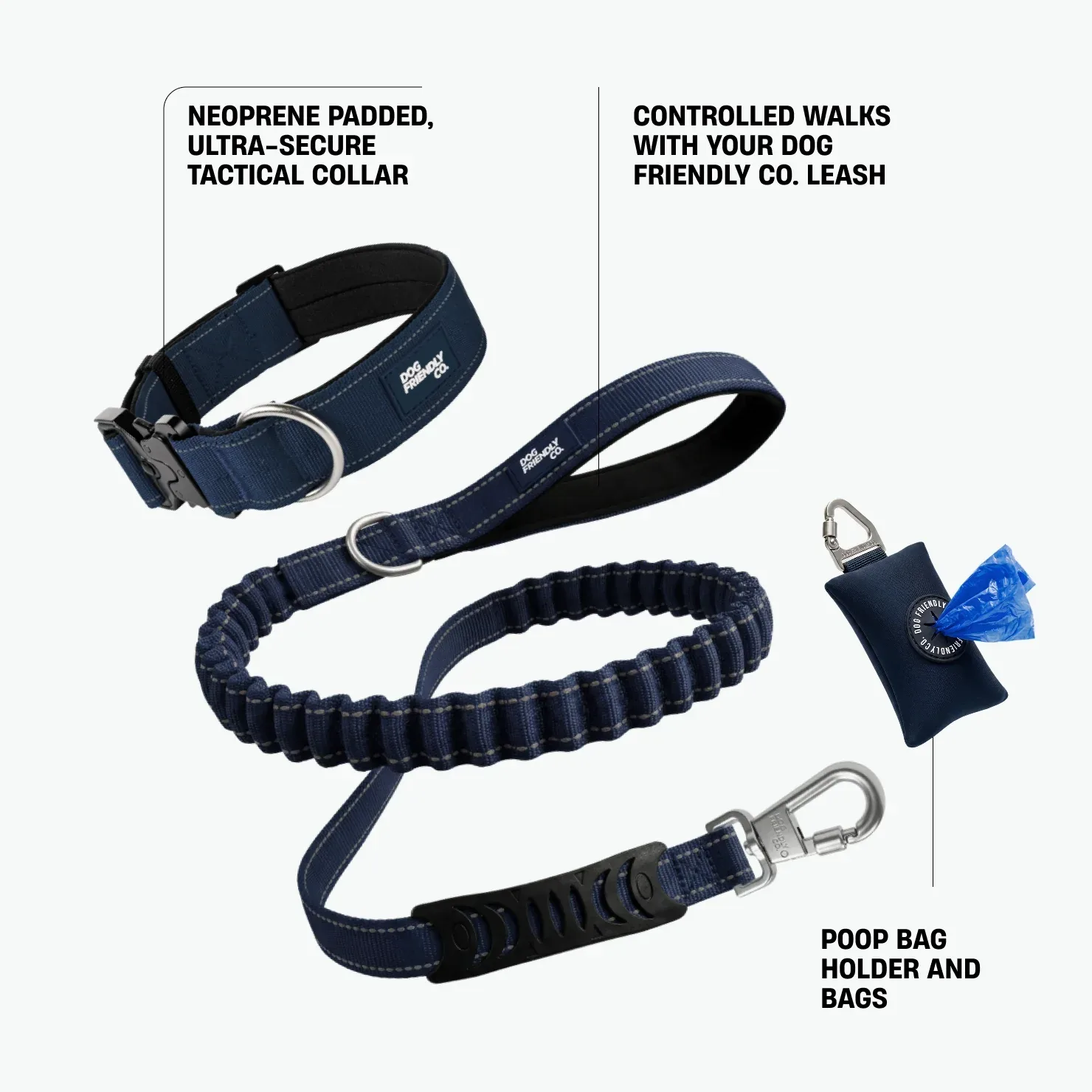 Collar Walk Set - Navy Blue - Image 2
