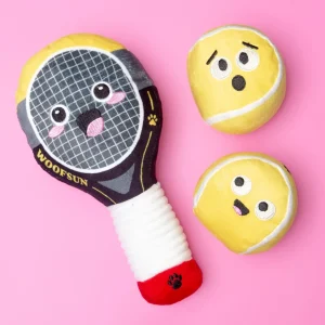 Serving Aces 3-Piece Plush Squeaky Dog Toy Set