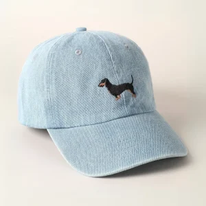 Dachshund Embroidered Denim Hat