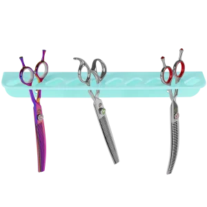 Acrylic 10 Scissor Holder Wall Mount Aqua by PetStore.Direct
