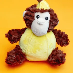 Banana Monkey Squeaky Plush Dog Toy
