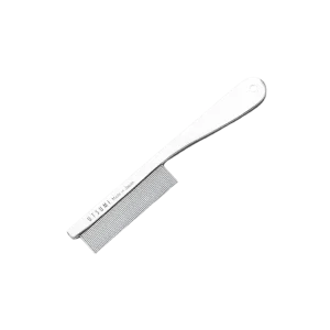 6.4" Face Comb with Handle Silver by Utsumi