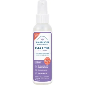 Wondercide Dog & Cat Rosemary Flea & Tick Spray For Pets & Home With Natural Essential Oils 4oz.