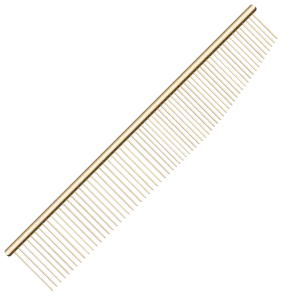 6.5" Half Curved Half Straight Combination Comb Gold by Utsumi