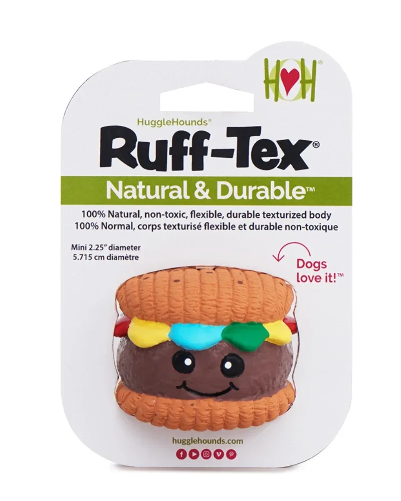 Big Buns Hamburger Latex Dog Ball Toy - Image 2