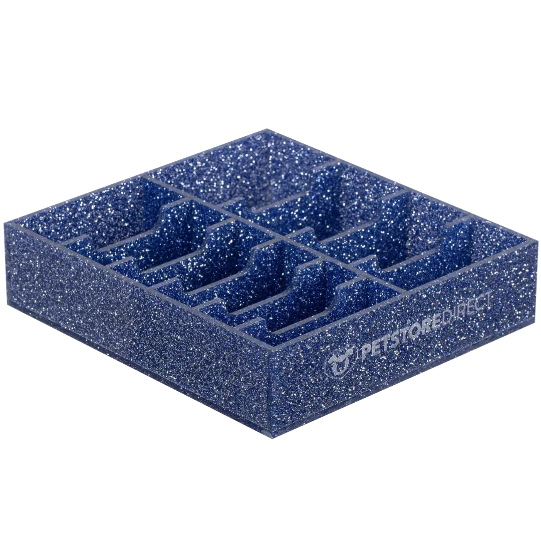 Wide 10 Blades Holder Sparkle Indigo by PetStore.Direct