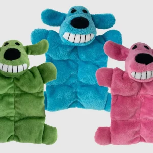 Multipet Minipet Loofa Squeaker Mat Dog Toy Assorted 1ea/6 in