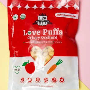 Crispy Orchard Love Puffs Apple & Carrot Organic Dog Treats