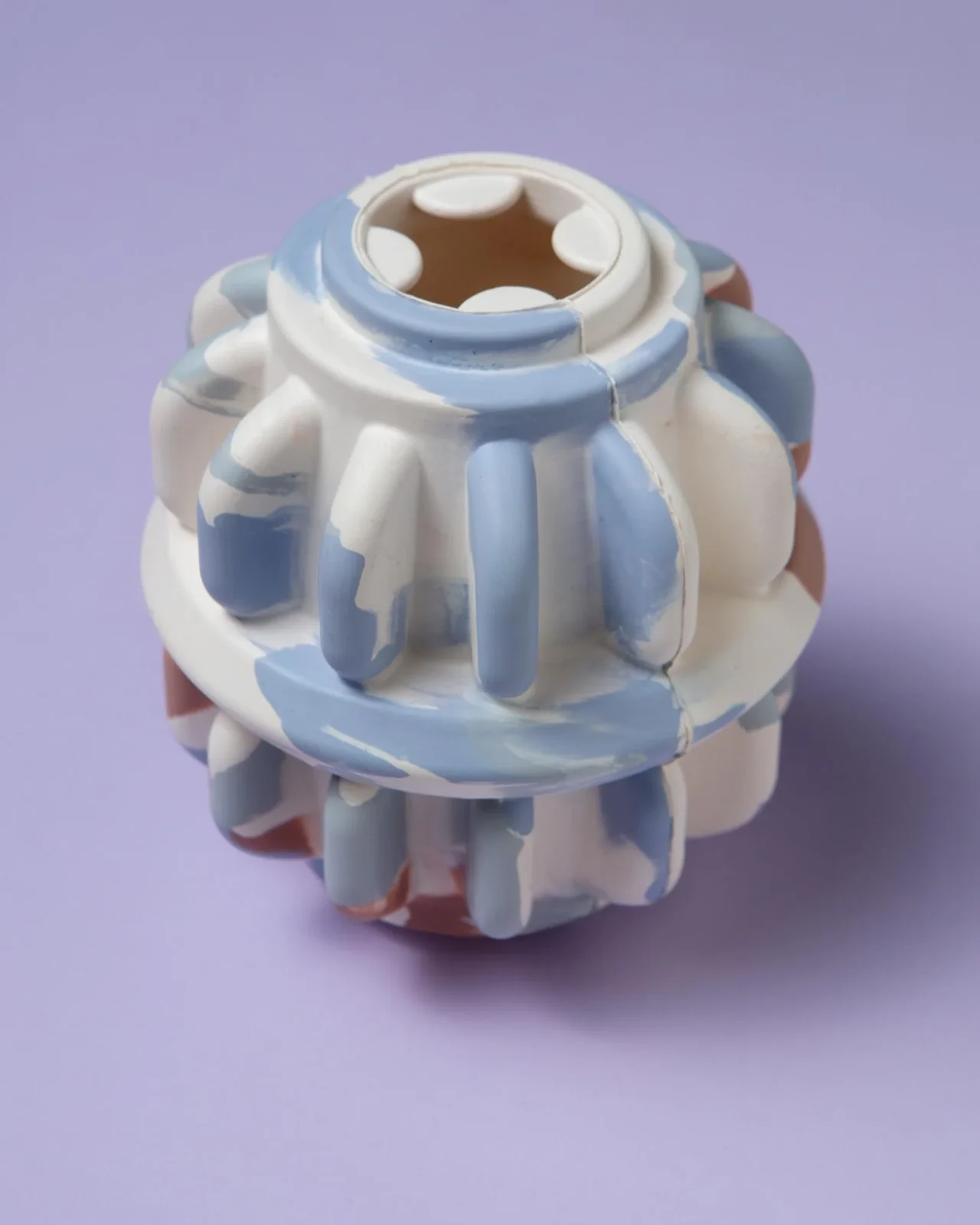 Geometric Rubber Dog Toy