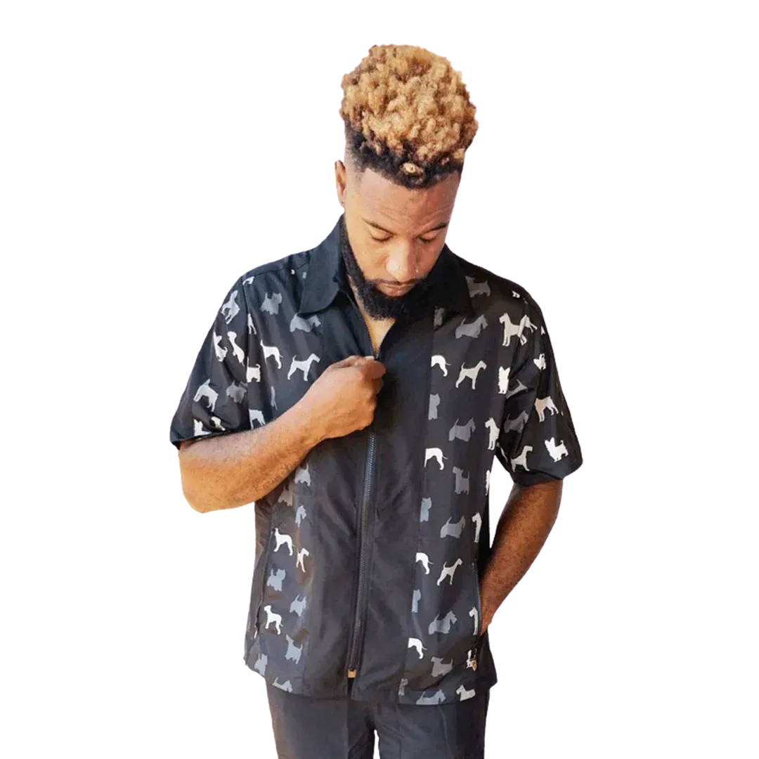 Men's Terrier Print Grooming Jacket by Ladybird Line - Image 2
