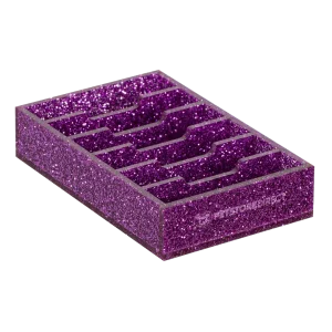 Mini Wide 6 Blade Holder Sparkle Purple by PetStore.Direct