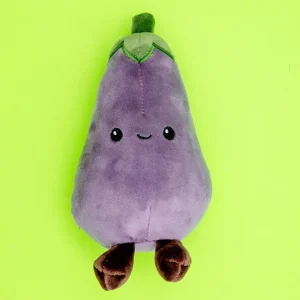 Lil' Aubie the Eggplant Squeaky Plush Dog Toy