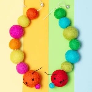 Kat the Caterpillar Wool Cat Toy