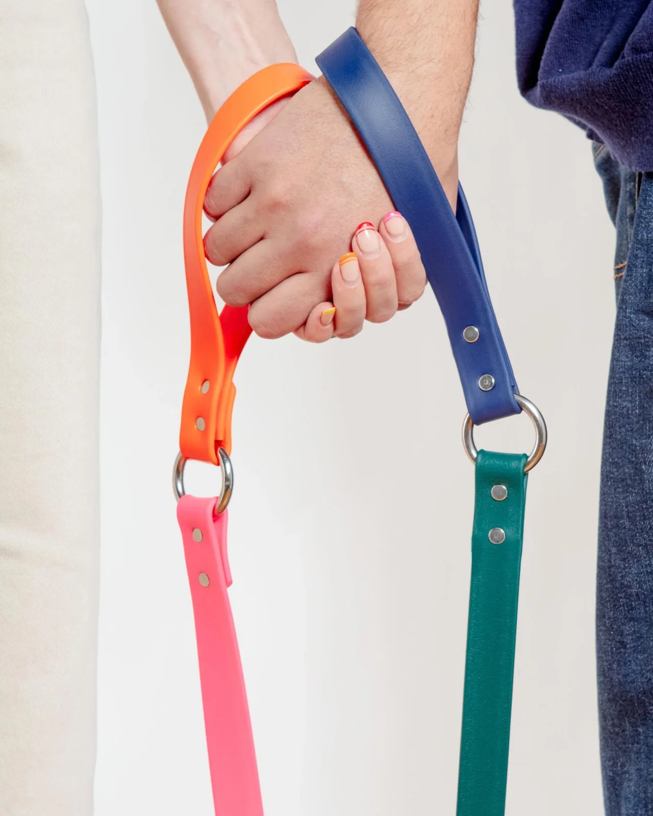 City Leash in Neon Pink & Neon Orange (4 or 6 Foot) (Made in the USA) - Image 2