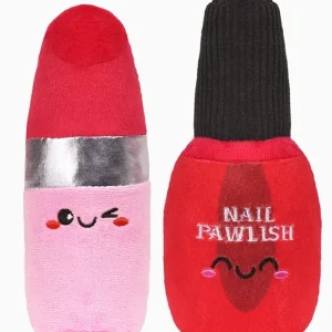 Nail Polish & Lipstick Dog Toy (2-Pack)