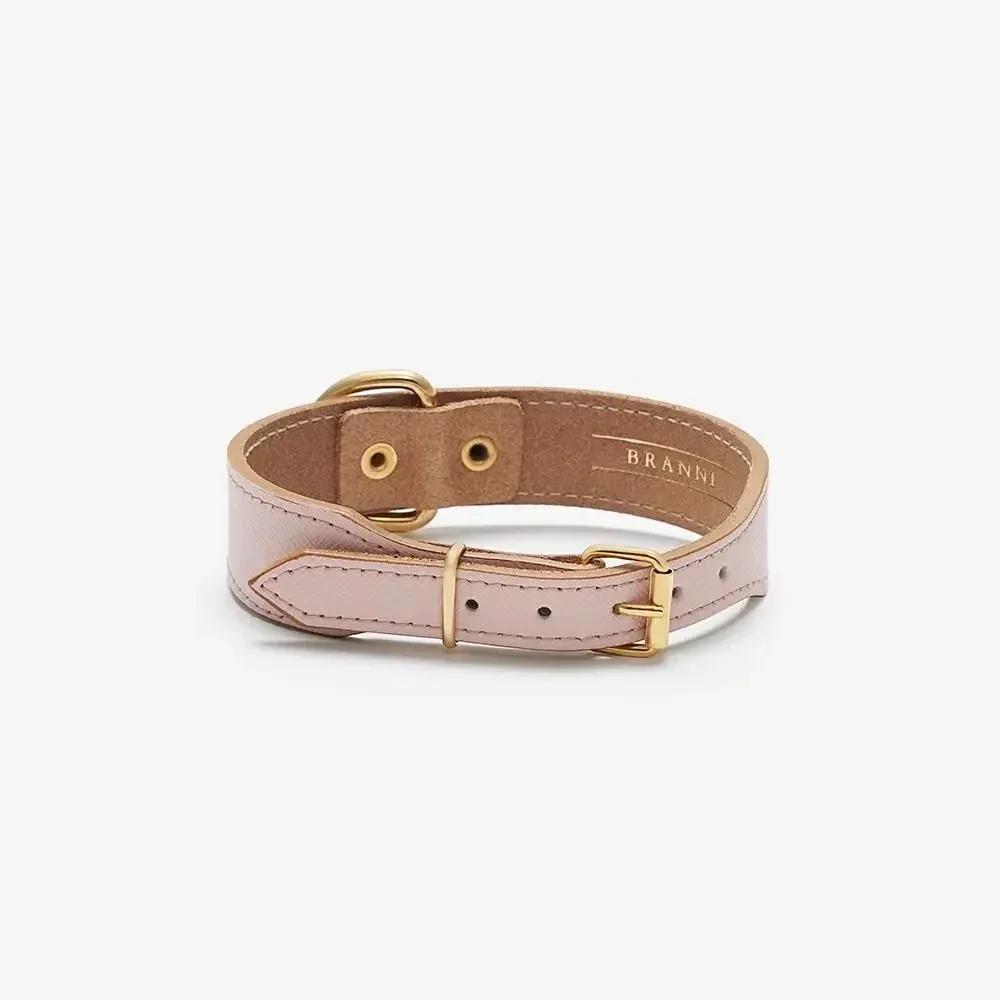 Moni Dog Collar in Blush Pink Leather (Made in Italy) (FINAL SALE) - Image 2