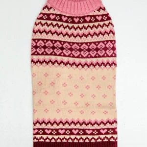 Hearts Fair Isle Dog Turtleneck Sweater (FINAL SALE)