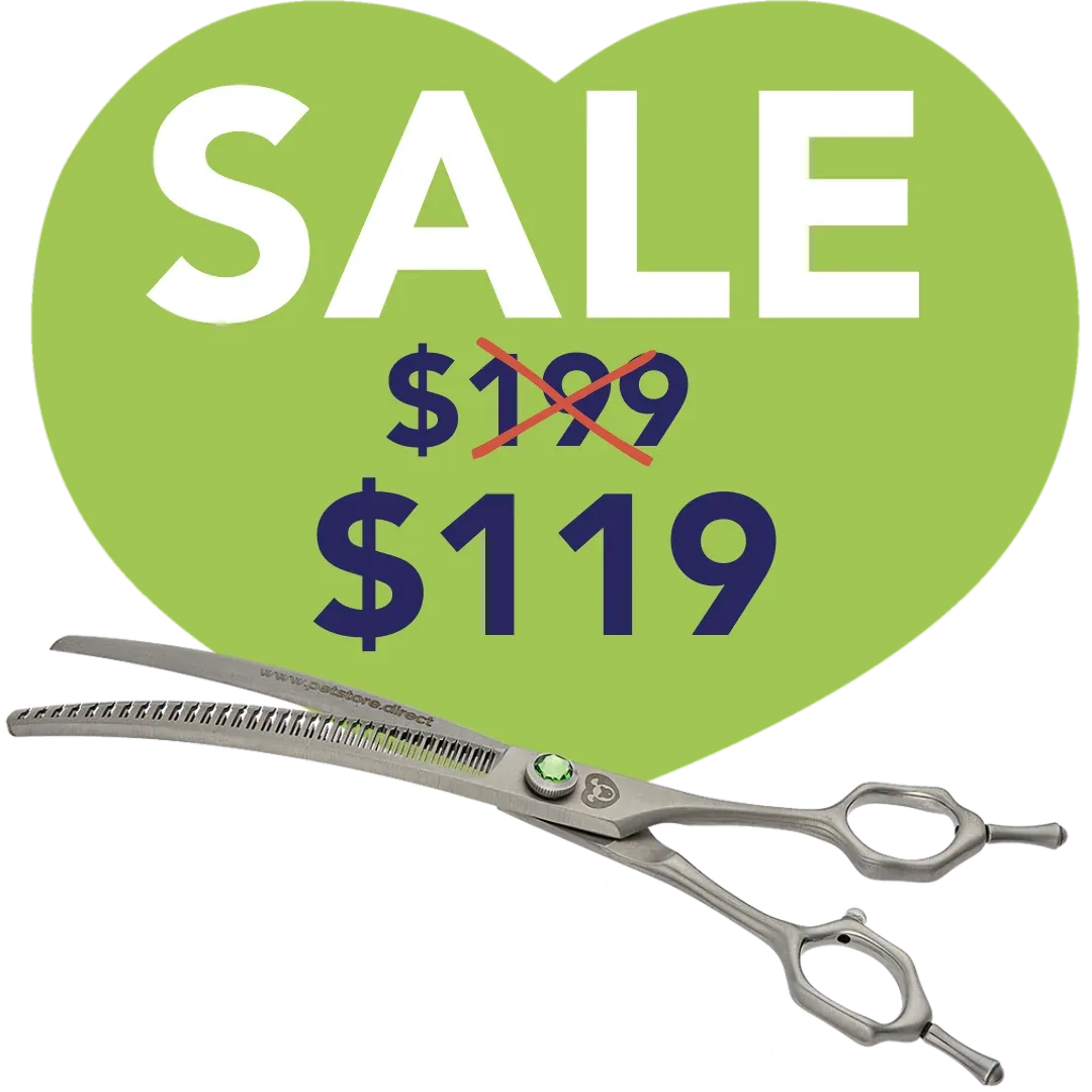 7" Premium Hybrid 30T Curved Chunker Shear by PetStore.Direct