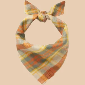 Harvest Plaid Flannel Dog Bandana (Made in the USA)