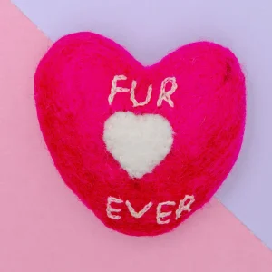 "Fur-Ever" Squeaky Wool Dog Toy