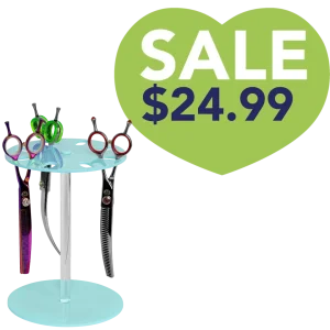 8 Scissor Tabletop Holder Aqua by PetStore.Direct